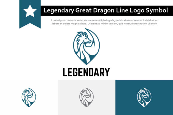 Awesome Legendary Great Dragon Line Logo: Unleash Your Brand