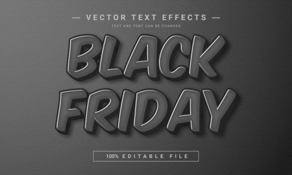 Black Friday Editable Text Effect: Instant 3D Impact