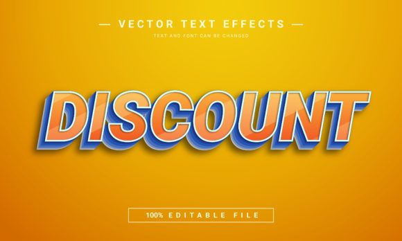 Discount Text Effect - 100% Editable Eps for Impactful Designs