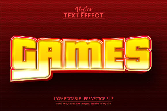 Games Text Effect: A Bold, Editable Yellow Style for Creative Projects