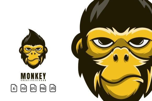 Monkey Mascot Logo: A Dynamic Template for Bold Brands