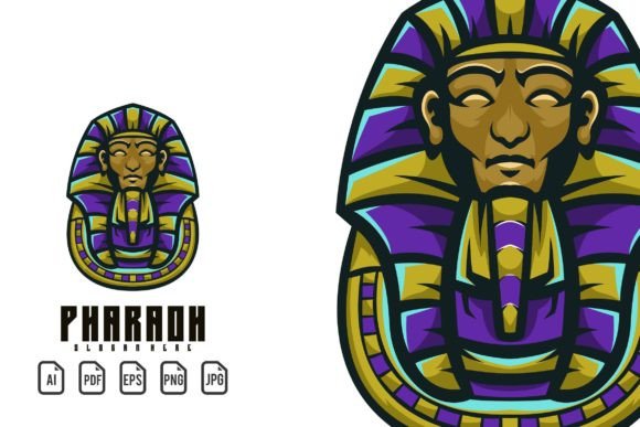 Pharaoh Mascot Logo: A Bold Vector Template for Dynamic Branding