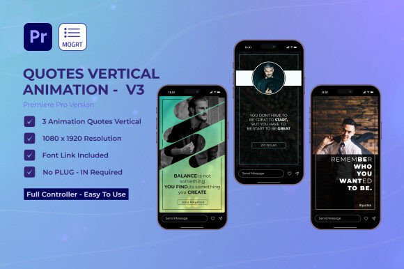 Quotes Stories V3: Elevate Your Premiere Pro Projects