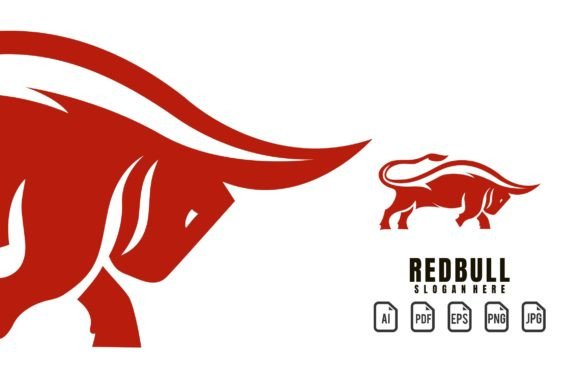 Red Bull Mascot Logo: A Bold Design Asset for Dynamic Branding
