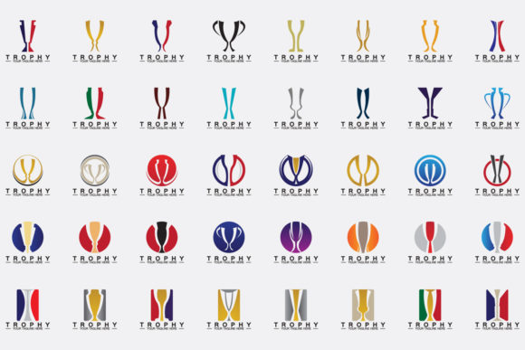 Trophy Champions Vector Logo Icon Design for Brands