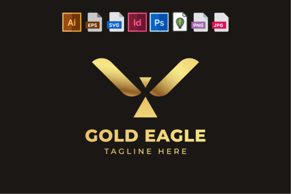 Unleash Power and Prestige with a Gold Eagle Logo Template