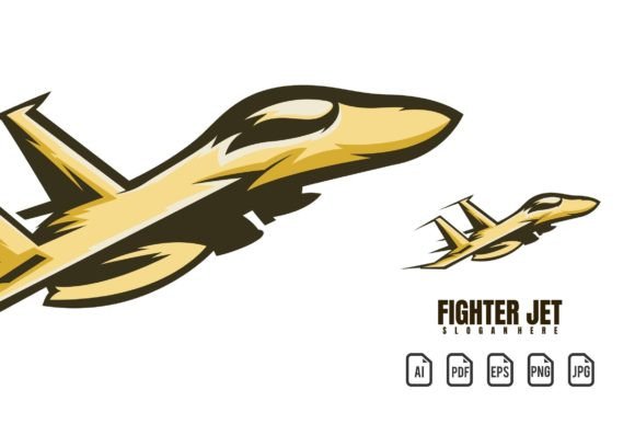 Unleash Power: The Fighter Jet Mascot Logo for Dynamic Brands