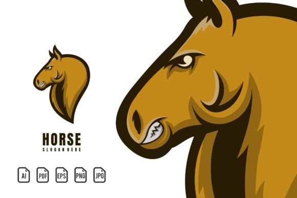 Unleash Power with a Horse Mascot Logo Template