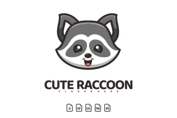 Unleashing Charm: The Head Cute Raccoon Mascot Logo